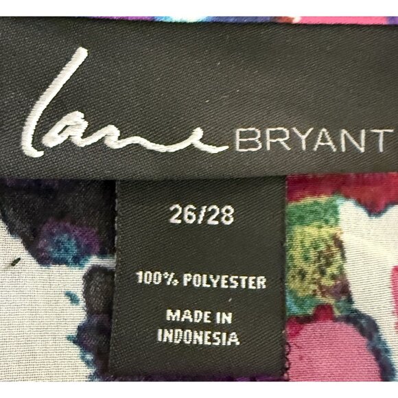 Lane Bryant Womens Multicolor Abstract Button Drawstring Top 26/28  Office Wear - Picture 5 of 6